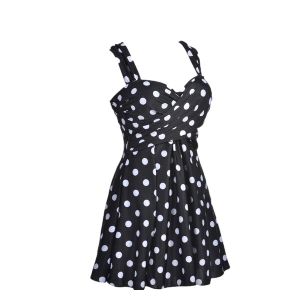 Cocopear Women’s Elegant Crossover One Piece Swim Dress L NWT - Picture 4 of 7